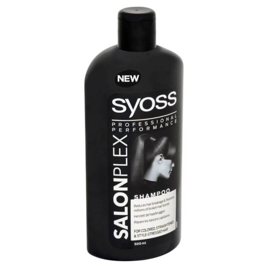 Sampon SYOSS Salon Plex, 500 ml, pentru Par Tratat Chimic, Sampoane Par Normal, Sampoane pentru Par Deteriorat, Sampon Antimatreata, Produse de Ingrijire a Parului, Produse Hairstyling, Sampoane Regeneratoare, Sampon Reparator Par Degradat