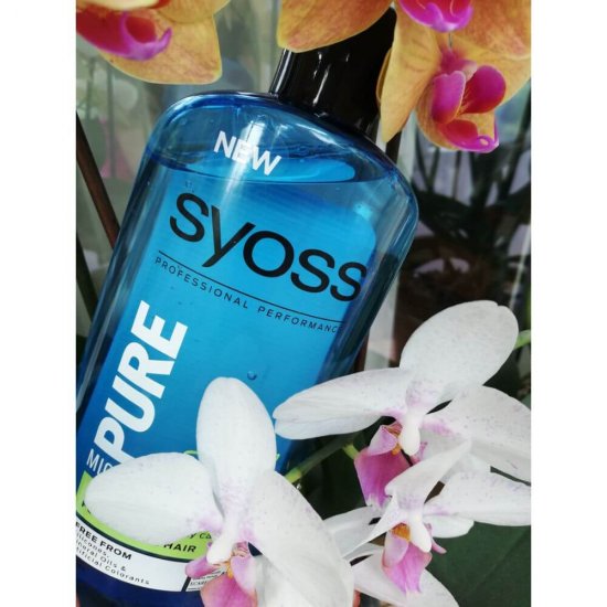 Sampon SYOSS Pure Smooth, 500 ml, cu Apa Micelara, Sampoane cu Apa Micelara, Sampon Par Gras, Sampoane pentru Par Gras, Sampon Antimatreata, Produse de Ingrijire a Parului, Produse Hairstyling, Sampoane Regeneratoare, Sampon Anti-Rupere