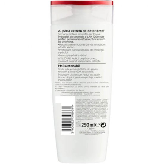 Sampon Par Deteriorat 700 ml, L'OREAL Paris Elseve Total Repair 5, Sampon Reparator, Sampon pentru Parul Deteriorat, Sampon Reparator pentru Par, Sampon pentru Regenerarea Parului Deteriorat, Sampon Hranitor pentru Par Deteriorat