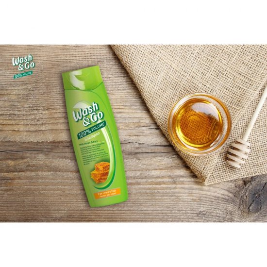 Sampon Wash&Go Volume cu Extract de Miere, 400 ml, pentru Par Rebel, Sampon Par Uscat, Sampon Par Incurcat, Sampon cu Miere, Sampon Volum, Sampoane Wash&Go, Sampoane pentru Volum, Sampoane Miere, Sampon pentru Volum