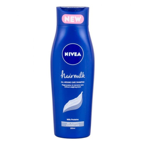 Sampon Nivea Hairmilk Regeneration, 250 ml, Pentru Par Uscat si Deteriorat, Cu Eucerit, Sampon Spalare Par, Sampon Fortifiere, Sampoane pentru Par, Sampon Ingrijire Scalp, Sampon Curatare Par, Sampon pentru Par Vitalizat