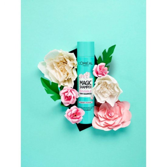 Sampon Uscat L'Oreal Paris Magic Shampoo Sweet Fusion, 200 ml, Sampon Uscat Magic Shampoo, Sampon Uscat Sweet Fusion, Sampon Uscat Loreal, Sampon Uscat pentru Revitalizare si Volum, Sampon Uscat pentru Par, Sampoane Uscate Loreal