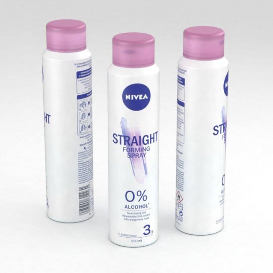 Fixativ NIVEA Straight Forming Spray, Flexible Hold 3, 250 ml, Mentine Flexibilitatea, Efect Durabil, Produse pentru Par, Fixative Profesionale, Spray Fixativ Profesional
