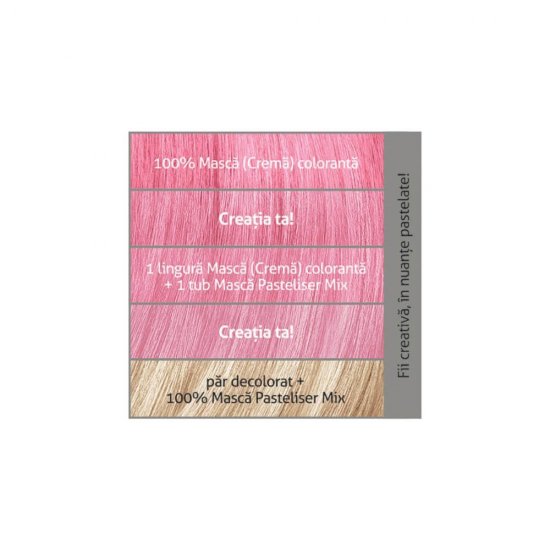 Crema de Par Loncolor Go Crazy P6, Roz, 100 ml, Masca Coloranta Semipermanenta de Par, Crema de Par Coloranta Semipermanenta, Vopsea de Par Semipermanenta Roz, Creme de Par Loncolor Go Crazy, Masca de Par Roz P6