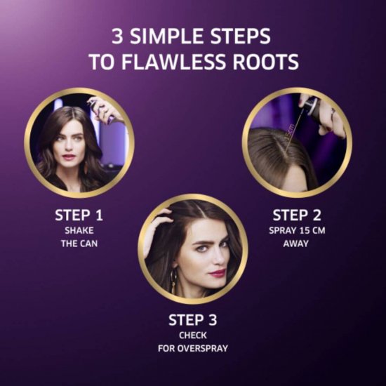 Spray Nuantator Wella Color Perfect Root Touch Up 3 Black, 75 ml, Negru, Spray Wella Color Perfect Root Touch Up 3 Camuflare Radacini, Spray Acoperire Radacini Crescute, Spray Nuantator Wella Color Perfect de Retusare Radacini