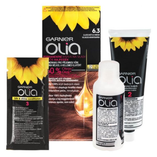 Vopsea de Par Permanenta Garnier Olia 6.3, Blond Inchis Auriu, 110 ml, Fara Amoniac, Vopsea de Par, Vopsea de Par Permanenta, Vopsea de Par Garnier, Vopsea de Par Naturals, Vopsea Permanenta Garnier, Vopsea pentru Par, Vopsea de Par Fara Amoniac