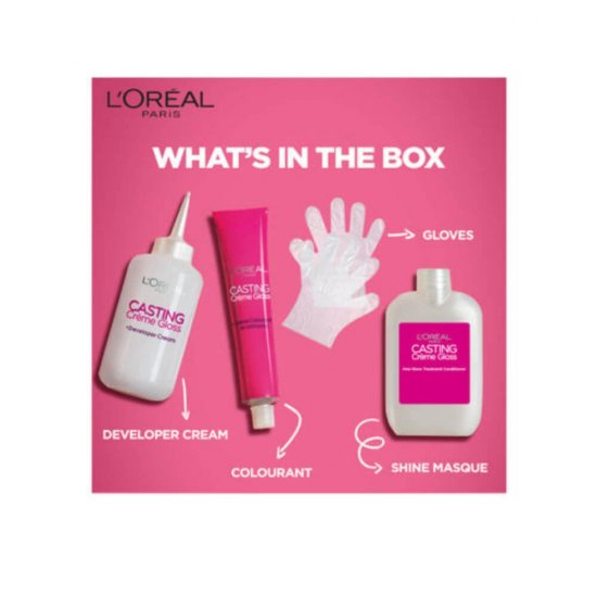 Vopsea de Par Semipermanenta L'OREAL Paris Casting Creme Gloss 500, 180 ml, Fara Amoniac, Saten Deschis, Vopsea de Par L'OREAL Paris, Vopsea de Par Fara Amoniac, Produse de Ingrijire a Parului, Vopsea Colorare Par L'OREAL Paris
