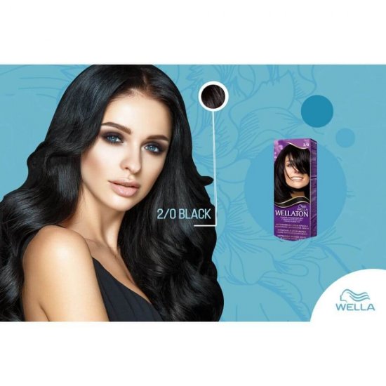 Vopsea Permanenta Par Wellaton 2/0, Negru, 110 ml, Vopsea Permanenta de Par Wellaton, Vopsea de Par Permanenta, Vopsea de Par Neagra, Vopsea de Par 2.0, Vopsea Inchisa de Par, Vopsea de Par Wella, Vopsea Crema de Par, Vopsea de Par Crema
