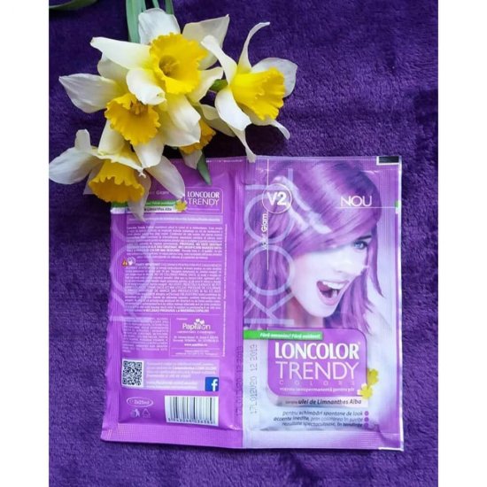 Vopsea Par Semipermanenta Loncolor Trendy Colors, Violet Glam V2, 50 ml, Vopsea de Par Semipermaneta LONCOLOR Violet Glam, Vopsea LONCOLOR Violet Glam, Vopsea Semipermanenta LONCOLOR Violet, Nuantator LONCOLOR Violet, Vopsea LONCOLOR Mov