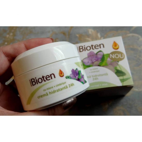 Crema Hidratanta 24 h cu Miere si Cimbrisor Bioten, Ten Normal si Mixt, 50 ml, Crema de Zi, Crema de Fata cu Miere, Crema cu Cimbrisor, Crema Hidratanta, Crema de Fata, Crema pentru Fata, Crema de Zi pentru Fata