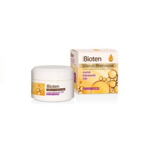 Crema Hidratanta 24 h cu Uleiuri Pretioase, Ten Uscat si Sensibil, 50 ml, Crema de Zi, Crema de Fata cu Uleiuri, Crema Hidratanta, Crema de Fata, Crema pentru Fata, Crema de Zi pentru Fata