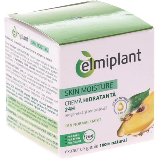Crema Hidratanta de Zi Elmiplant Skin Moisture 25+, 50 ml, Crema, Crema de Zi Crema Hidratanta, Crema de Fata, Crema pentru Fata, Crema de Zi pentru Fata