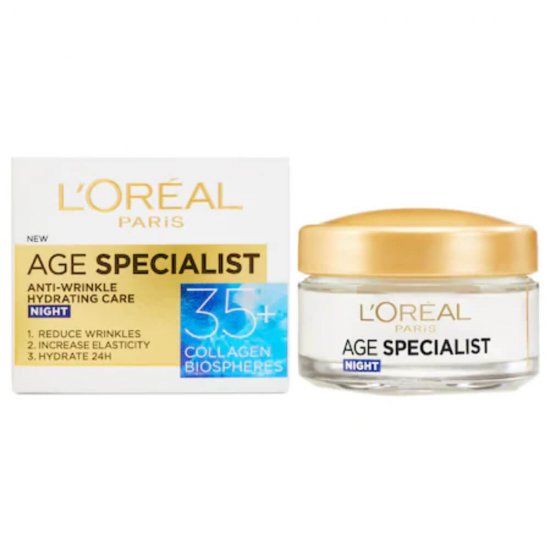 Crema antirid pentru fata L'Oréal Paris Age Specialist 35+ de noapte, 50 ml