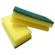 Burete Sagomat Jumbo Standard Practic SCOTCH BRITE, 15.5x9x4.5 cm, Spuma Poliuretanica si Fibra Abraziva, Culoare Galbena, Burete Vase, Bureti Bucatarie, Bureti Curatare, Burete pentru Menaj, Bureti pentru Casa, Bureti Scotch Brite