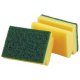 Burete Sagomat Standard Practic SCOTCH BRITE, Dimensiuni 9x7x4.5 cm Spuma Poliuretanica si Fibra Abraziva, Culoare Galbena, Burete Vase, Bureti Scotch Brite, Bureti Curatare, Burete pentru Menaj, Bureti pentru Casa, Burete Bucatarie, Bureti de Vase