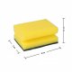 Burete Sagomat Standard Practic SCOTCH BRITE, Dimensiuni 9x7x4.5 cm Spuma Poliuretanica si Fibra Abraziva, Culoare Galbena, Burete Vase, Bureti Scotch Brite, Bureti Curatare, Burete pentru Menaj, Bureti pentru Casa, Burete Bucatarie, Bureti de Vase