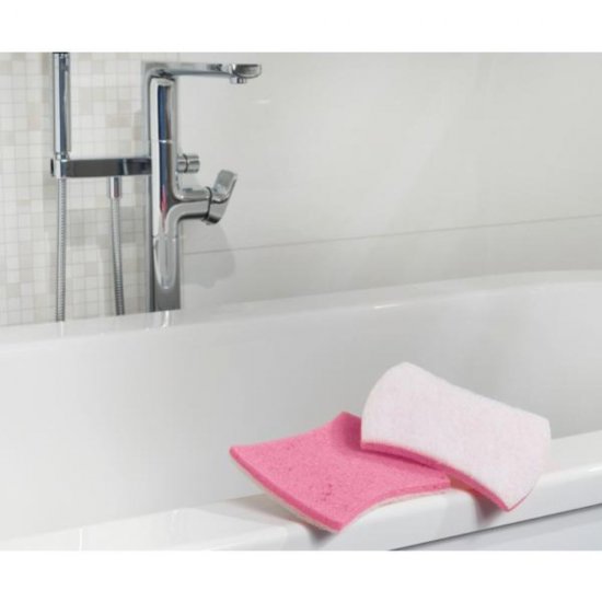 Burete SCOTCH BRITE Clasic XXL cu Protectie Unghii pentru Baie, Alb/Roz, Burete Vase, Burete Bucatarie, Bureti de Vase, Burete pentru Vase, Bureti Clasici de Vase, Burete Vase Scotch-Brite, Bureti Vase Scotch-Brite