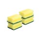 Bureti Sagomat Standard Practic SCOTCH BRITE, 4 Buc/Set, 9x7x4.5 cm, Spuma Poliuretanica si Fibra Abraziva, Culoare Galbena, Burete Vase, Burete Bucatarie, Bureti Curatare, Burete Menaj, Bureti Casa, Bureti Scotch-Brite, Bureti de Vase