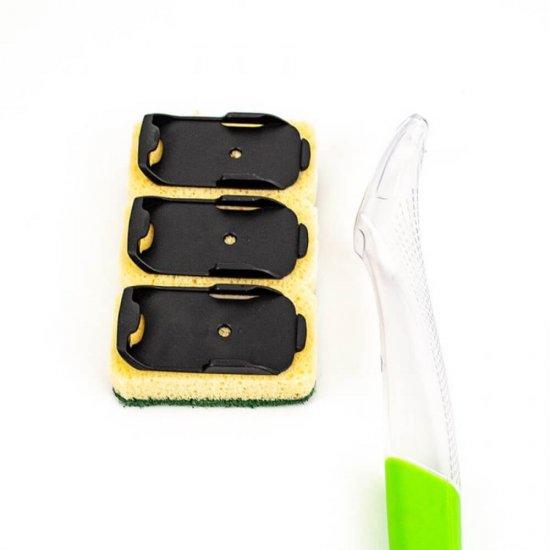 Rezerva Burete, Fino, Dishmatic, 3 Buc/Set, Culoare Verde/Bej, Burete de Bucatarie Fino, Rezerva Dishmatic Fino, Burete Dishmatic, Burete de Vase Colorat, Rezerva Burete cu Maner, Rezerve Bureti cu Maner