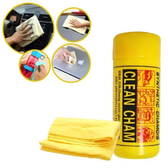 Laveta Universala cu Recipient pentru Depozitare, 43x32x0.2 cm, Laveta Piele Sintetica, Laveta Synthetic Chamois, Laveta Sintetica de Piele de Caprioara, Laveta Umeda, Laveta Masina, Laveta Clean Cham, Lavete Umede Masina, Lavete Universale Absorbante