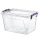 Cutie Depozitare cu Capac si Manere, 30 L, Plastic Transparent, Cutii din Plastic pentru Depozitare, Cutie Depozitare din Plastic, Caserole din Plastic pentru Alimente, Cutii Depozitare cu Capac, Cutii Plastic Transparente