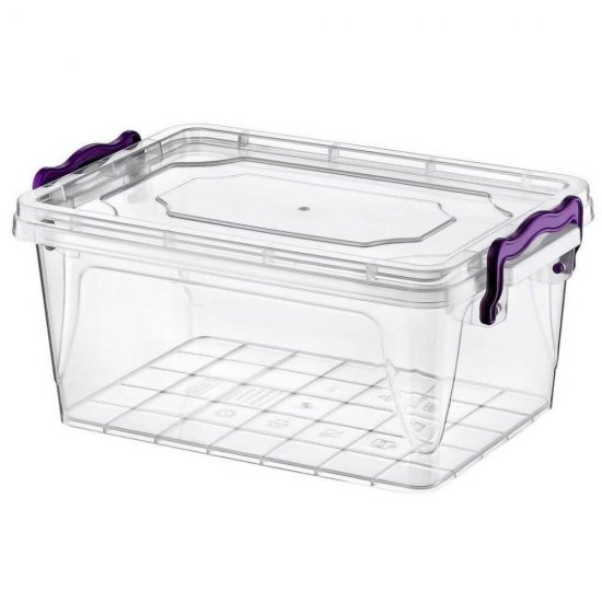 Cutie Depozitare cu Capac, 20x28.5x13 cm, 5.5 L, Plastic Transparent, Cutii din Plastic pentru Alimente, Cutie Alimentara din Plastic, Caserole din Plastic pentru Alimente, Cutii Depozitare cu Capac