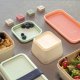 Cutie pentru Alimente MILAN, 0.33 L, 12x10x7 cm, Necompartimentata, Plastic, Capac Verde, Cutie Alimente, Cutie Stocare Alimente, Cutie Pastrare Alimente, Cutie Alimente Necompartimentata, Cutie de Plastic pentru Alimente