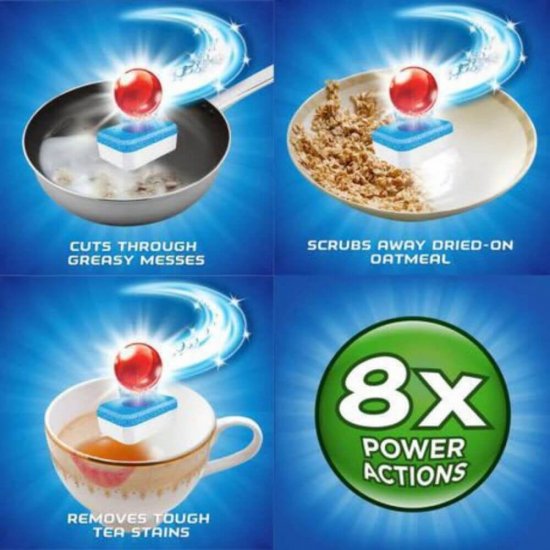 Detergent FINISH All in 1 Powerball pentru Masina de Spalat Vase, 100 Tablete/Bax, Detergent Masina de Spalat Vase, Detergenti pentru Masinile de Vase, Detergent Capsule pentru Masina de Vase, Capsule pentru Masina de Spalat Vase