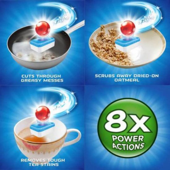 Detergent pentru Masina de Vase FINISH All in 1 Powerball, 120 Tablete/Bax, Detergenti pentru Masinile de Vase, Detergent Capsule pentru Masina de Vase, Detergent pentru Masina de Curatat Vasele