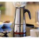 Espressor Inox pentru 6 Cesti, Argintiu/Negru, Espressor pentru 6 Cafele, Espressor pentru Aragaz, Espressor Cafea, Espressor 6 Cesti Cafea, Cafetiera, Cafetiera 6 Portii, Cafetiera Moka, Oala Moka, Espressor Moka, Espressoare Aragaz, Cafetiere Aragaz