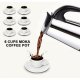 Espressor Inox pentru 6 Cesti, Argintiu/Negru, Espressor pentru 6 Cafele, Espressor pentru Aragaz, Espressor Cafea, Espressor 6 Cesti Cafea, Cafetiera, Cafetiera 6 Portii, Cafetiera Moka, Oala Moka, Espressor Moka, Espressoare Aragaz, Cafetiere Aragaz