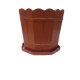 Ghiveci cu Tavita STERK Rustic, 24x22 cm, 8L, Plastic Maro, Ghiveci pentru Flori, Ghiveci cu Tavita pentru Flori, Ghivece, Ghivece Plastic cu Tavita, Articole Decorative, Ghivece cu Tavita pentru Flori, Ghivece cu Tava pentru Flori