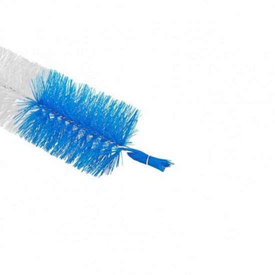 Perie pentru Sticla 1/2 L, Sarma/Fire Sintetice, Alb/Albastru, Perie de Sarma pentru Sticle, Perii de Sarma pentru Sticla, Perie de Sarma pentru Curatarea Sticlelor, Perii Sarma pentru Spalat Sticle, Perie Sarma Sticle 1L