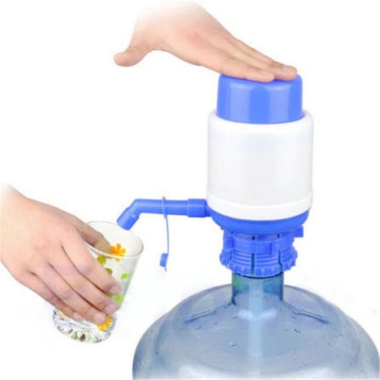 Pompa Manuala pentru Bidon Apa, Alb/Albastru, Dispersor Pompa pentru Bidon Apa, Pompa Manuala Apa, Pompa pentru Bidon Apa
