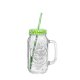 Carafa Sticla cu Capac si Pai OTI, 680 ml, Diverse Culori, Cana din Sticla cu Capac si Pai, Borcan Capac si Pai, Cani cu Capac si Pai, Carafe din Sticla cu Capac si Pai, Cana Limonada cu Capac Metalic si Pai, Borcan cu Pai si Capac