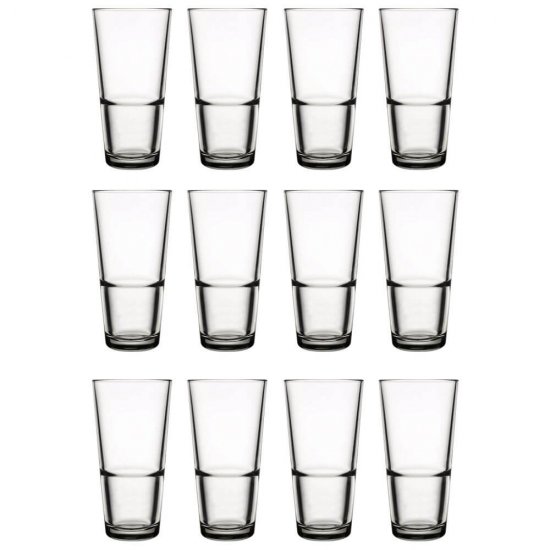 Set 12 Pahare PASABAHCE Grande Long Drink, 480 ml, Set Pahare Bar 480 ml, Pahare pentru Sucuri si Apa 480 ml,  Set Pahare Grande Long Drink, Pahare Bauturi Garnde Long Drink, Accesorii pentru Bar, Pahare din Sticla 480 ml pentru Bauturi Grande Long Drink