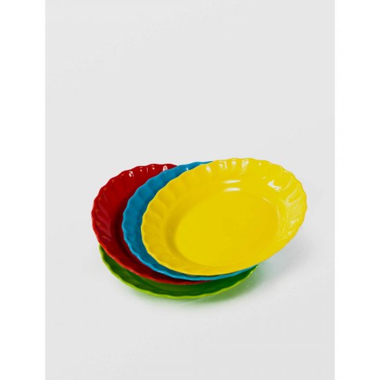 STERK Farfurie Imprimata Adanca Rotunda, 20x3 cm, Turcoaz, Plastic, Farfurie Rotunda Turcoaz, Farfurie Turcoaz, Farfurie Plastic, Farfurie Rotunda, Farfurie Adanca, Farfurie Rotunda Adanca, Vesela Masa, Farfurii Adanci