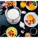 Oala Bain-Marie cu Capac pentru Lapte, 2.5 L, 1 Kg, Culoare Gri, Oale Bain-Marie pentru Lapte cu Capac, Oala Bain-Marie pentru Fiert Laptele, Oale cu Capac pentru Fiert Lapte, Vesela pentru Bucatarie