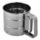 Sita Inox cu Maner, 250 g, Diametru 10 cm, cu Actionare Manuala, Culoare Gri, Site cu Maner pentru Bucatarie, Pahar cu Sita, Pahar Sita cu Actionare Manuala, Sita Manuala din Inox, Recipient pentru Cernut Faina, Sita Metalica cu Actionare pe Maner