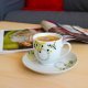 Set Portelan pentru Cafea, 12 Piese, Model Andreea, 6 Cesti 200 ml, 6 Farfurii, Culoare Alba, Serviciu de Cafea din Portelan, Servicii de Cafea din Portelan, Servicii Cafea 12 Piese, Cesti si Farfurii Cafea, Cesti din Portelan