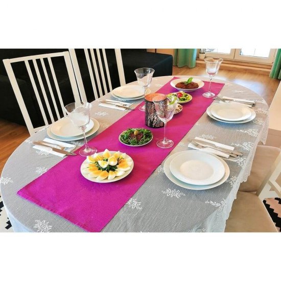 Serviciu de Masa din Portelan OTI, 30 Piese, Model Elegance, Rotund, Culoare Alb/Gri, Set Serviciu de Masa din Portelan, Servicii de Masa Portelan, Serviciu de Masa 30 Piese, Servicii de Masa 30 Piese, Set Vesela din Portelan