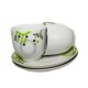 Set Portelan pentru Cafea, 12 Piese, Model Andreea, 6 Cesti 200 ml, 6 Farfurii, Culoare Alba, Serviciu de Cafea din Portelan, Servicii de Cafea din Portelan, Servicii Cafea 12 Piese, Cesti si Farfurii Cafea, Cesti din Portelan