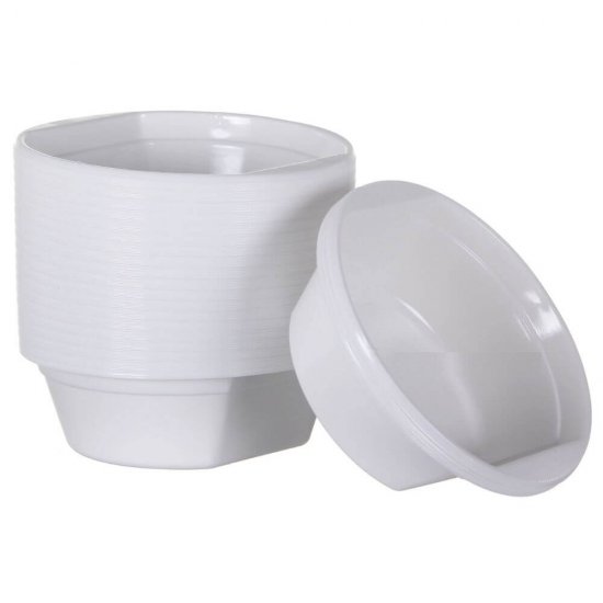 Bol Supa cu Manere Kreispack, Unica Folosinta, 500 ml, 100 Buc/Set, Culoare Alba, Bol de Supa Unica Folosinta, Vesela de Unica Folosinta, Supiere Unica Folosinta, Bol de Supa Plastic, Boluri Plastic Unica Folosinta, Boluri Supa Plastic