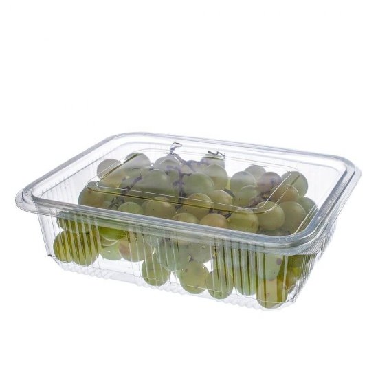 Caserole Plastic cu Capac, 190x120x70 mm, 100 Buc/Set, 1000 ml, cu Capac Detasabil, Transparent, Caserole de Unica Folosinta, Caserole cu Capac din Plastic, Caserole din Plastic, Set Caserole din Plastic, Caserola din Plastic de Unica Folosinta