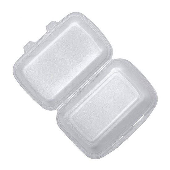 Caserole Hamburger, 240x155x70 mm, 100 Buc/Set, Polistiren Expandat, Culoare Alba, Caserole Polistiren, Caserole Unica Folosinta Hamburgeri, Ambalaje Catering, Cutii Unica Folosinta Hamburgeri, Caserole Fast Food, Caserola Hamburger