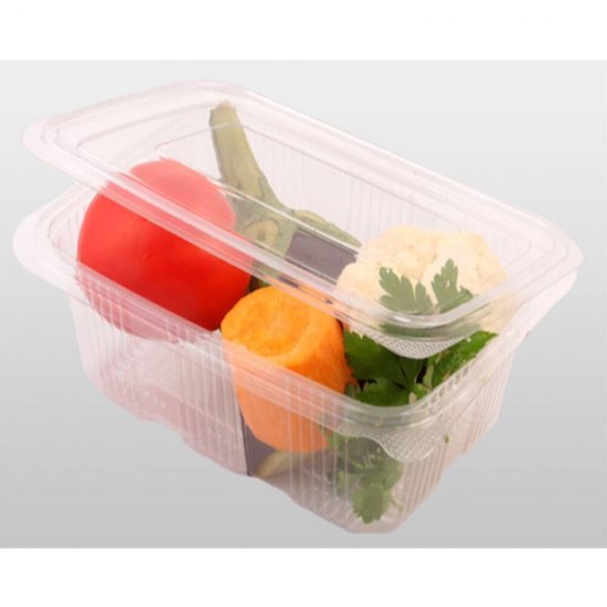 Caserole Capac Atasat, 170x123x58 mm, 100 Buc/Set, 1000 ml, Plastic Transparent, Caserole Reactangulare, Caserole de Unica Folosinta, Caserole cu Capac din Plastic, Caserole din Plastic, Caserola cu Capac, Caserole din Plastic Unica Folosinta