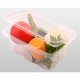 Caserole Capac Atasat, 170x123x58 mm, 100 Buc/Set, 1000 ml, Plastic Transparent, Caserole Reactangulare, Caserole de Unica Folosinta, Caserole cu Capac din Plastic, Caserole din Plastic, Caserola cu Capac, Caserole din Plastic Unica Folosinta