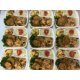 Caserole Meniu, 24x21x7 cm, 100 Buc/Set, Polistiren Expandat, 3 Compartimente, Culoare Alba, Caserole Polistiren, Caserola Unica Folosinta Polistiren, Caserole Compartimentate cu Capac, Ambalaje Catering, Caserole Fast Food, Caserola Meniu