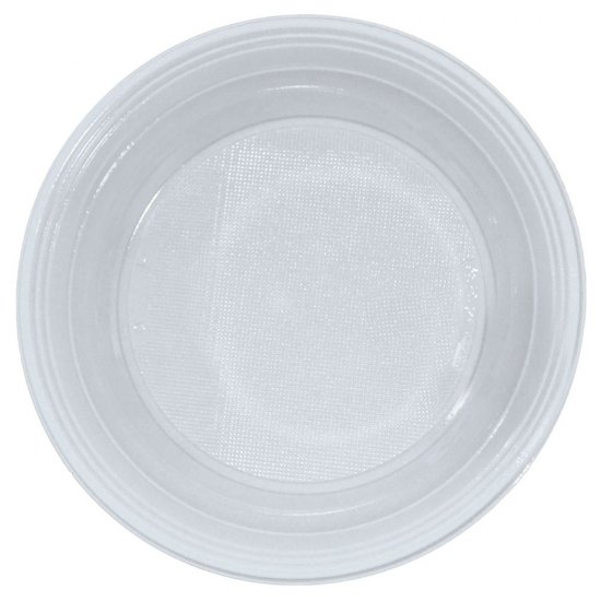 Farfurii Plastic Presto, Diametru 20.5 cm, 50 Buc/Set, Culoare Alba, Farfurii Adanci din Plastic, Farfurii Unica Folosinta din Plastic, Farfurii din Plastic pentru Desert, Farfurii Adanci de Unica Folosinta, Farfurii pentru Catering