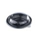 Farfurii Plastic, 1000 ml, 50 Buc/Set, cu Capac Detasabil, Culoare Negru/Transparent, Farfurii Rotunde Plastic, Farfurii cu Capac din Plastic, Farfurii Plastic de Unica Folosinta, Farfurii pentru Catering, Farfurii Unica Folosinta cu Capac